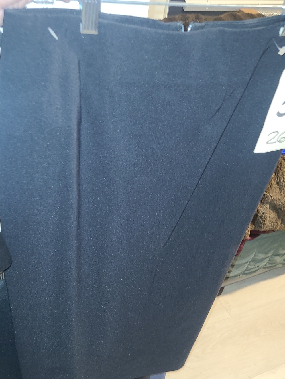 Saba Navy Blue Straight Pencil Skirt